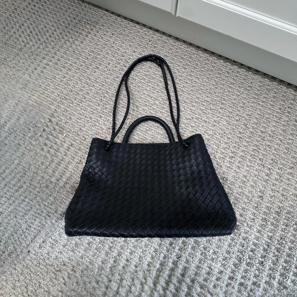 Italian Leather Handwoven Satchel